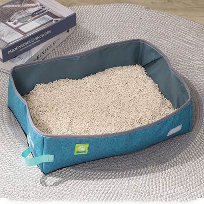 bac à litière chat pliable