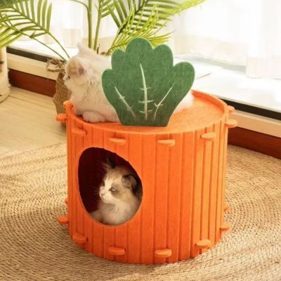 cabane chat design carotte chats