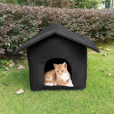 cabane chat exterieur impermeable jardin avec chat