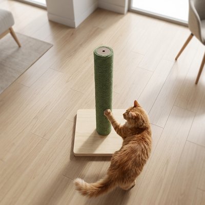 griffoir chat poteau arbre a chat vert chat jouant
