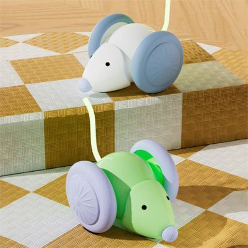jouet chat interactif souris electrique blanc vert