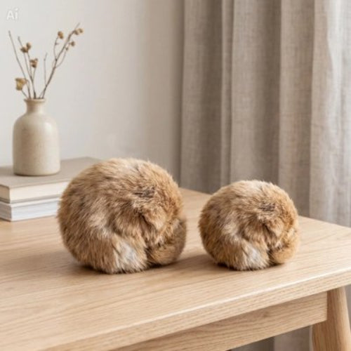 jouet pour chat balles en fourrure table