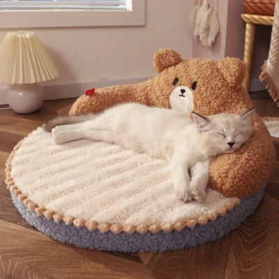 lit-pour-chat-ourson-marron