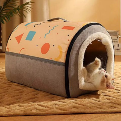 niche-a-chat-cabane-portable-douillet
