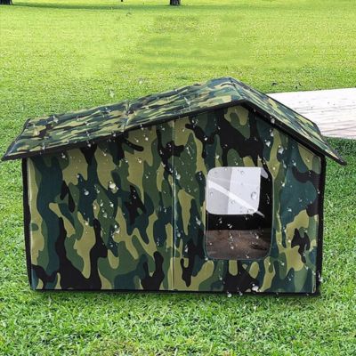 niche exterieur pour chat toit incliné camouflage