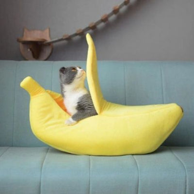 panier-pour-chat-banane-jaune