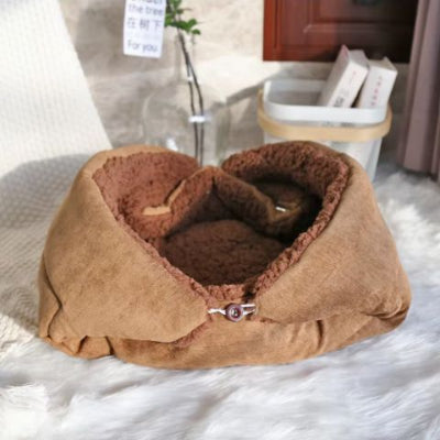 panier-pour-chat-depliable-cafe