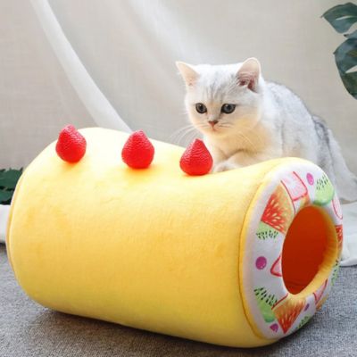 panier pour chat original tarte aux fruits cake avec chat