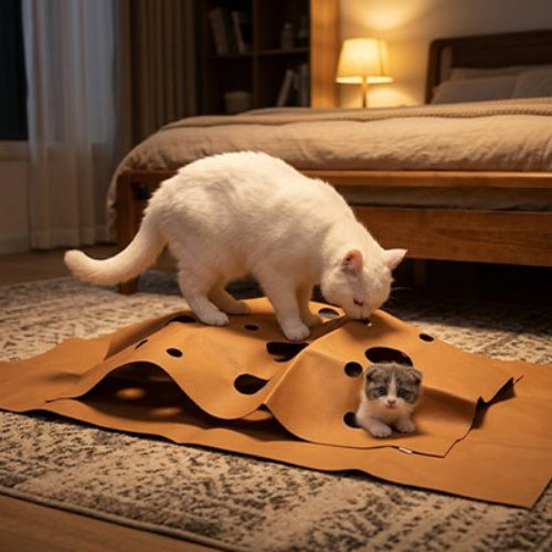 tapis pour chat design ludique chat debout