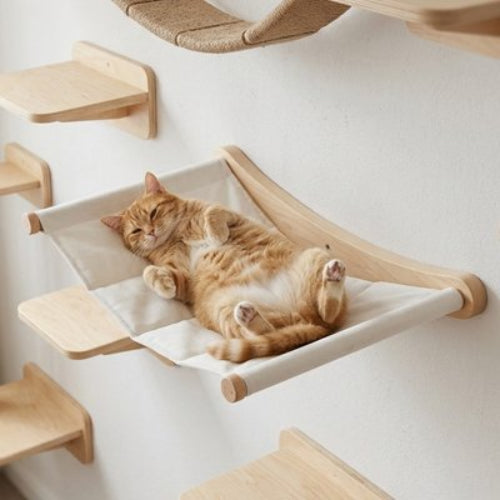 arbre a chat mural bois naturel chat apaise