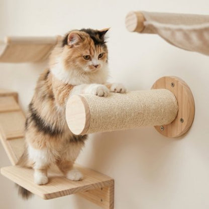 arbre a chat mural multifonction chat griffant