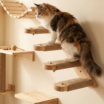 arbre a chat mural multifonction escalier chat montant