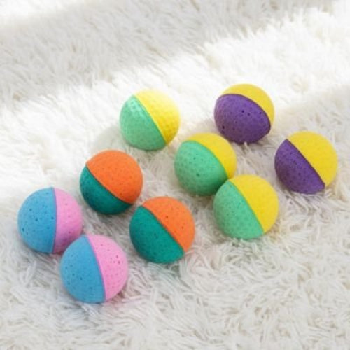 balle pour chat bicolore multicolore