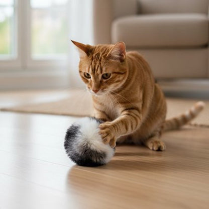 balle pour chat peluche chat attrapant