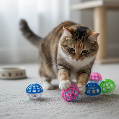 balle pour chat sonore chat attrapant