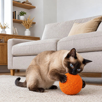 balles pour chat sisal orange chat griffant