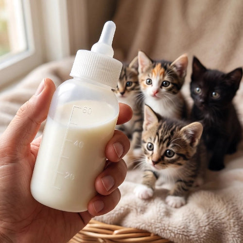 biberon chaton design ergonomique blanc chatons