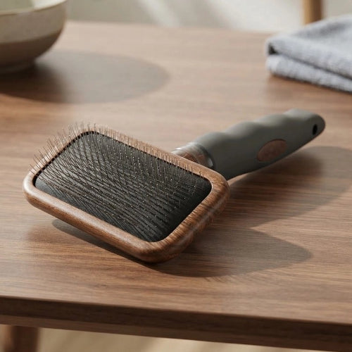 brosse à chat bois naturel table