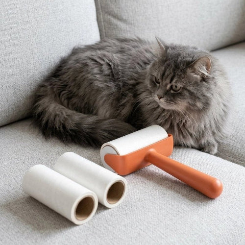 brosse anti poil adhesive orange canape chat allonge