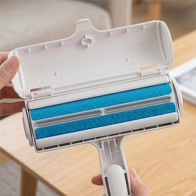 brosse anti poil bleue rouleau bidirectionnel