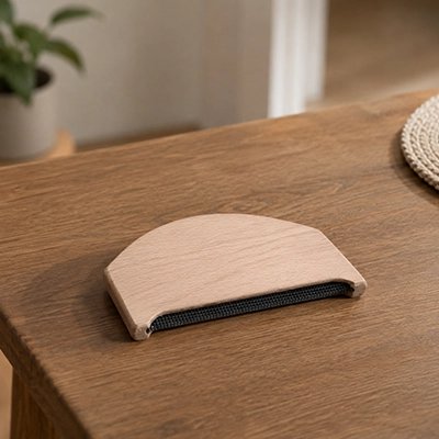 brosse anti poil bois naturel table