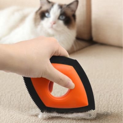 brosse anti poil design losange orange canape chat allonge