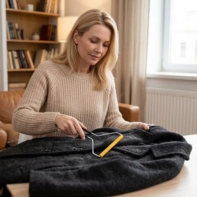 brosse anti poil pratique noir maitresse manteau