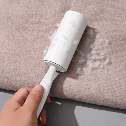 brosse anti poil rouleau a peluches blanc tissu beige