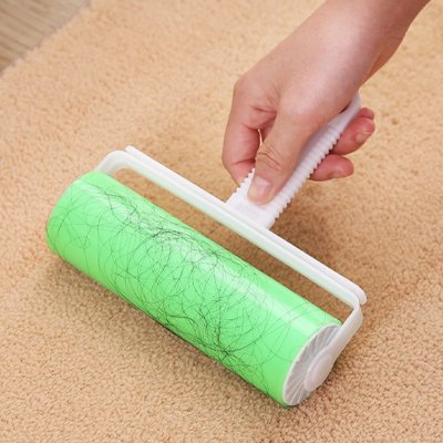 brosse anti poils ecologique verte tissu