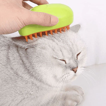 brosse poil chat​ 2 en 1 vert chat relaxe