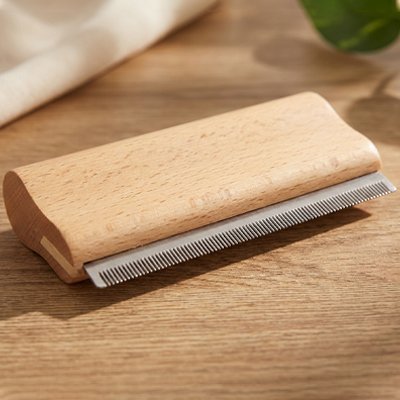 brosse poil chat​ bois naturel