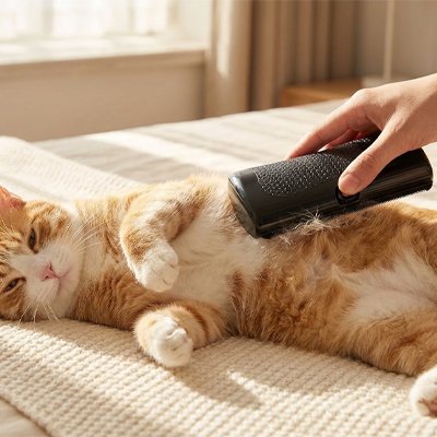 brosse poil chat​ premium noir chat allonge