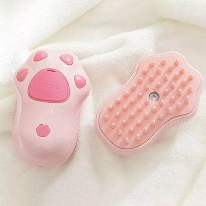 brosse pour chat 3 en 1 rose double face