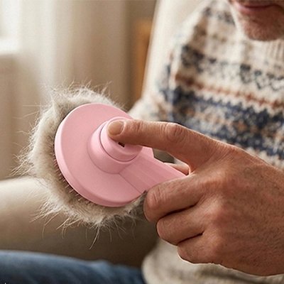 brosse pour chat compacte rose