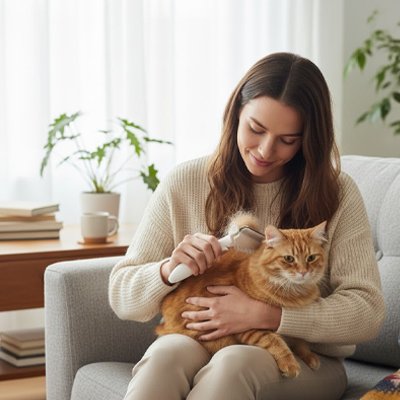 brosse pour chat demelant maitresse canape