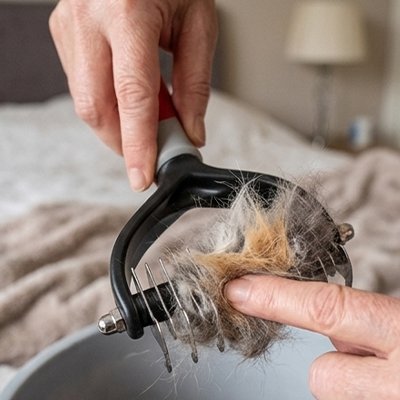 brosse pour chat main poils