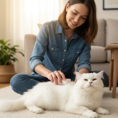 brosse pour chat massage chat allonge maitresse salon