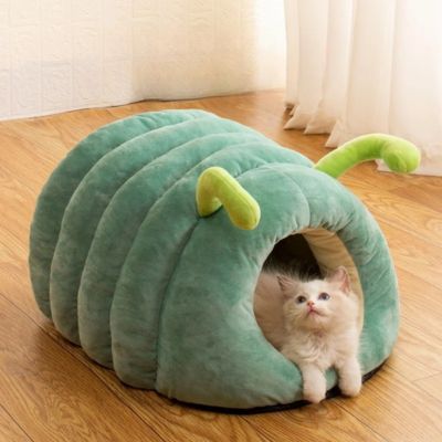 cabane pour chat design chenille