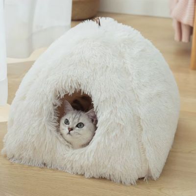 cabane pour chat zenhome blanc