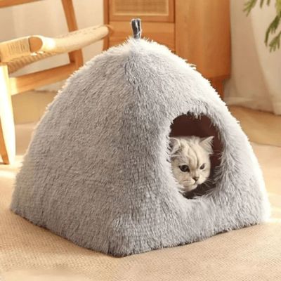 cabane pour chat zenhome gris