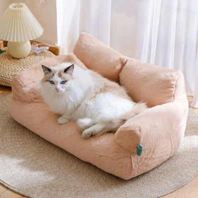 canapé-pour-chat-de-luxe-couleur-saumon