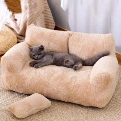 canapé-pour-chat-de-luxe-marron
