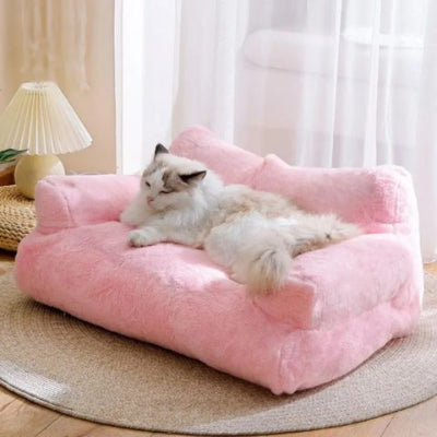 canapé-pour-chat-de-luxe-rose