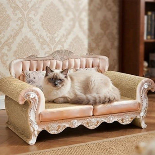 canapé pour chat design baroque luxueux chat allonge salon