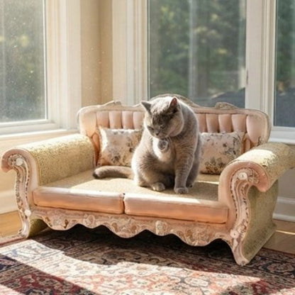 canapé pour chat design baroque luxueux chat assis