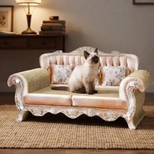 canapé pour chat design baroque luxueux chat assis salon
