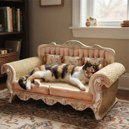 canapé pour chat design baroque luxueux chat dormant salon