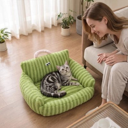 canapé pour chat vert anis maitresse chat allonge salon