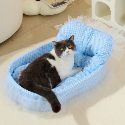 chat panier princesse bleu