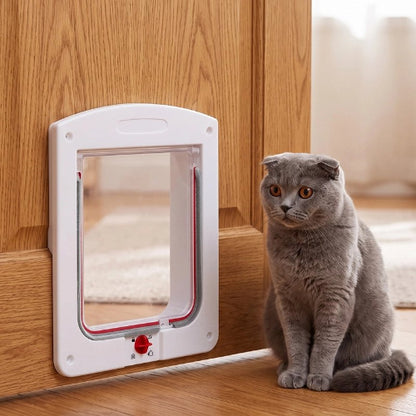chatière blanche resistante aux intemperies chat debout